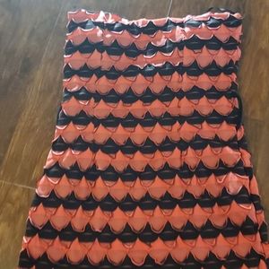 Pink and black ruffle dress